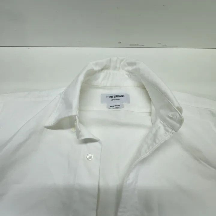 Thom Browne Thom Browne Classic Long Sleeve Shirt with Stripes 0079 Size US M / EU 48-50 / 2 - 7 Thumbnail