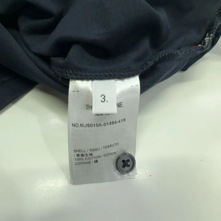 Thom Browne Thom Browne Navy Blue Tricolour Accent T-Shirt 0079 Size US M / EU 48-50 / 2 - 5 Thumbnail