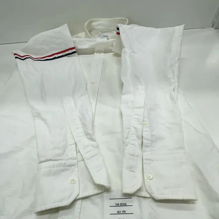 Thom Browne Thom Browne Classic Stripe Oxford Long Sleeve Shirt 0079 Size US L / EU 52-54 / 3 - 11 Thumbnail