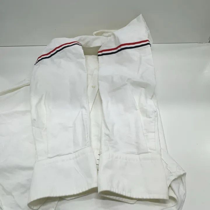 Thom Browne Thom Browne Classic Stripe Oxford Long Sleeve Shirt 0079 Size US L / EU 52-54 / 3 - 12 Thumbnail