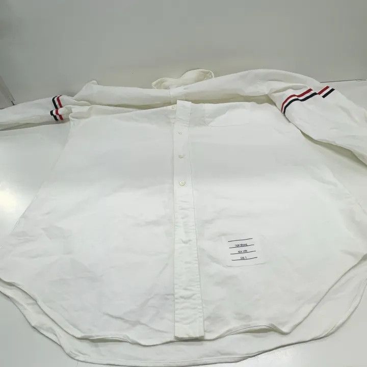 Thom Browne Thom Browne Classic Stripe Oxford Long Sleeve Shirt 0079 Size US L / EU 52-54 / 3 - 9 Thumbnail