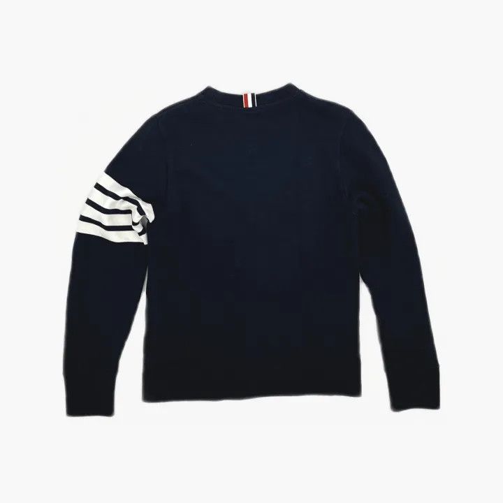 Thom Browne Thom Browne Classic Four Stripe Crew Neck Sweatshirt 0079 Size US S / EU 44-46 / 1 - 3 Thumbnail