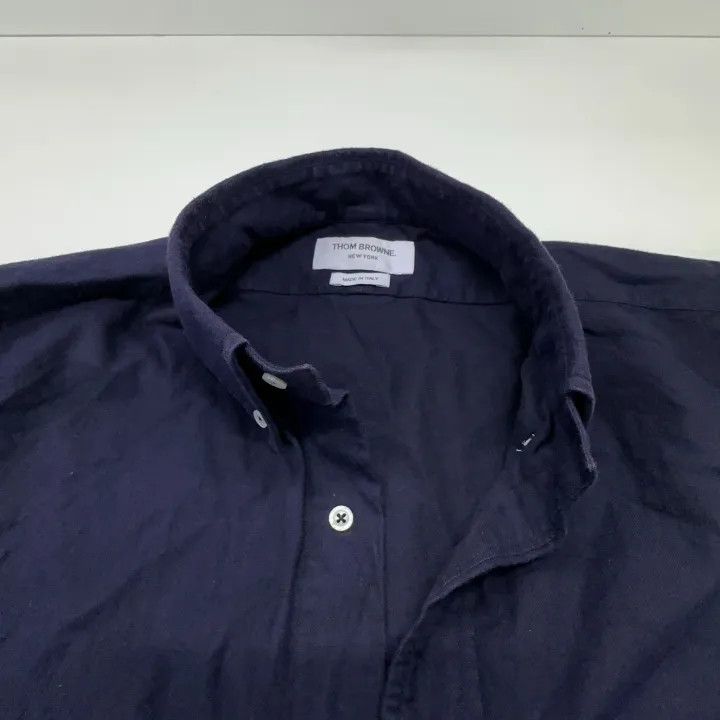 Thom Browne Thom Browne Classic Navy Long Sleeve Shirt 0079 Size US S / EU 44-46 / 1 - 7 Thumbnail