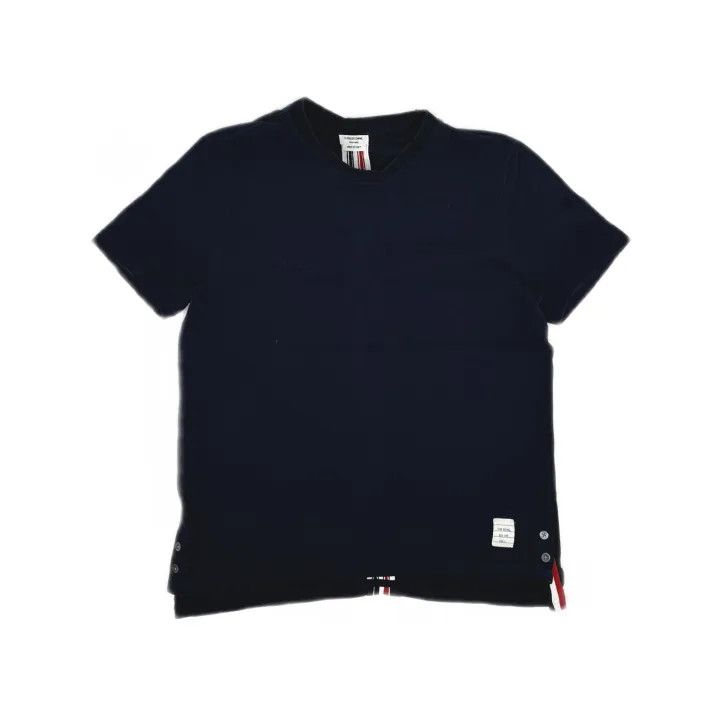 Thom Browne Thom Browne Navy Stripe Cotton Crew Neck T-Shirt 0079 Size US S / EU 44-46 / 1 - 2 Thumbnail
