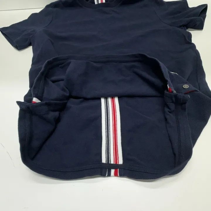 Thom Browne Thom Browne Navy Stripe Cotton Crew Neck T-Shirt 0079 Size US S / EU 44-46 / 1 - 9 Thumbnail