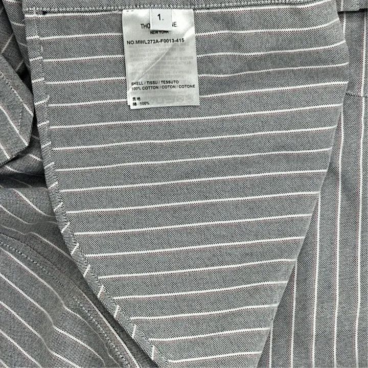 Thom Browne Thom Browne Gray Striped Long Sleeve Shirt 0079 Size US S / EU 44-46 / 1 - 3 Thumbnail