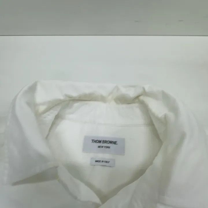 Thom Browne Thom Browne Classic Striped White Long Sleeve Shirt 0079 Size US M / EU 48-50 / 2 - 7 Thumbnail
