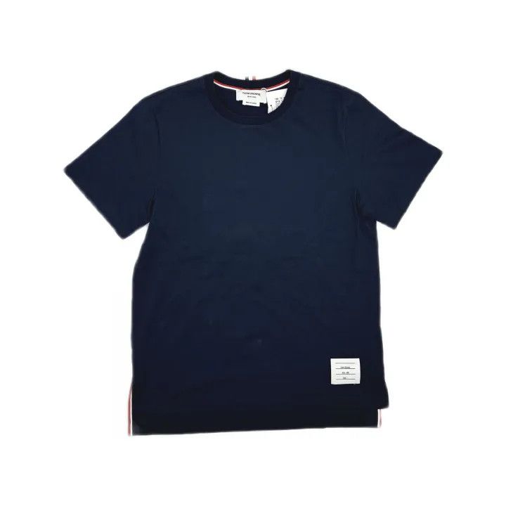 Thom Browne Thom Browne Navy Short Sleeve Cotton T-Shirt 0079 Size US S / EU 44-46 / 1 - 2 Thumbnail