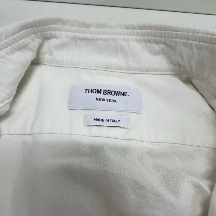 Thom Browne Thom Browne Classic White Long Sleeve Shirt 0079 Size US L / EU 52-54 / 3 - 6 Thumbnail