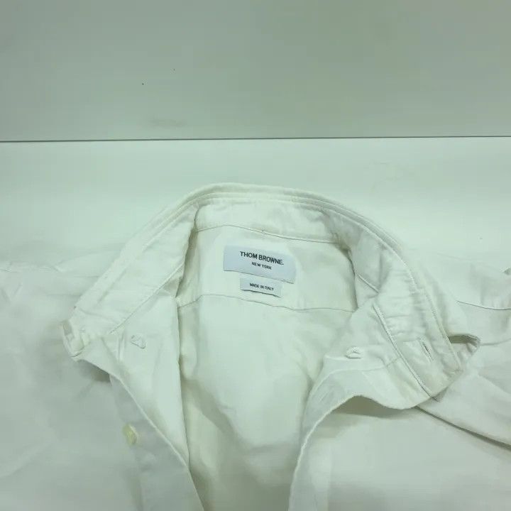 Thom Browne Thom Browne Classic White Long Sleeve Shirt 0079 Size US L / EU 52-54 / 3 - 7 Thumbnail