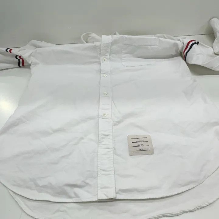 Thom Browne Thom Browne Classic White Long Sleeve Shirt 0079 Size US L / EU 52-54 / 3 - 9 Thumbnail