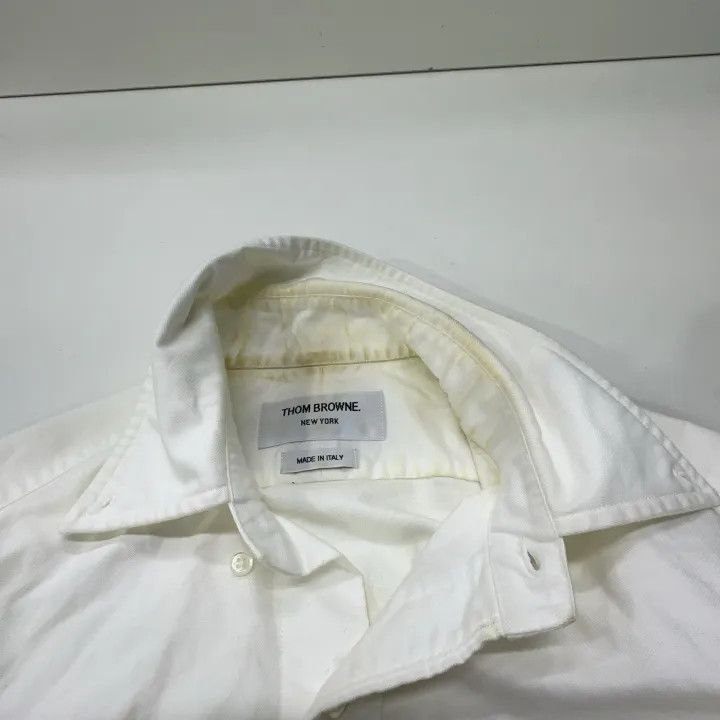 Thom Browne Thom Browne Classic Long Sleeve White Shirt 0079 Size US S / EU 44-46 / 1 - 7 Thumbnail
