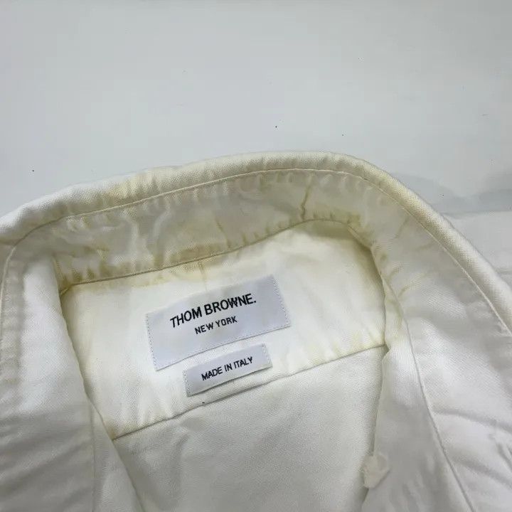 Thom Browne Thom Browne Classic Long Sleeve White Shirt 0079 Size US S / EU 44-46 / 1 - 6 Thumbnail