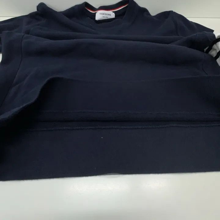 Thom Browne Thom Browne Classic Navy Blue Sweatshirt 0079 Size US L / EU 52-54 / 3 - 10 Thumbnail