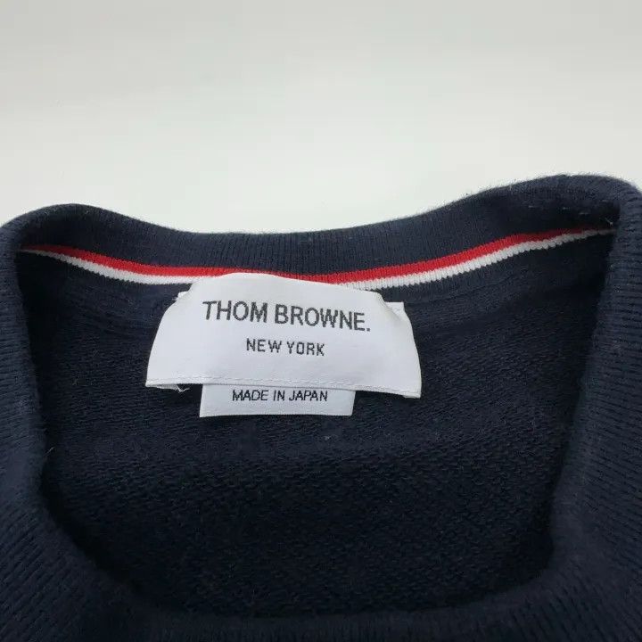 Thom Browne Thom Browne Classic Navy Blue Sweatshirt 0079 Size US L / EU 52-54 / 3 - 4 Thumbnail