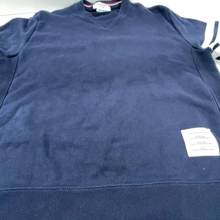 Thom Browne Thom Browne Classic Navy Blue Sweatshirt 0079 Size US L / EU 52-54 / 3 - 9 Thumbnail
