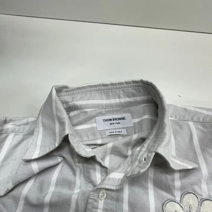 Thom Browne Thom Browne SS22 Striped Long Sleeve Shirt 0079 Size US S / EU 44-46 / 1 - 7 Thumbnail