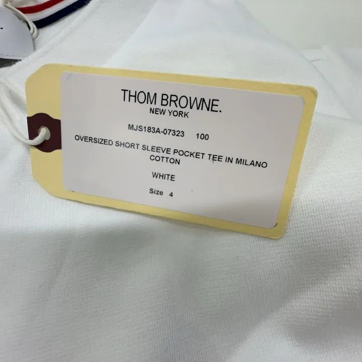 Thom Browne Thom Browne White Short Sleeve Tee 0079 Size US S / EU 44-46 / 1 - 4 Thumbnail