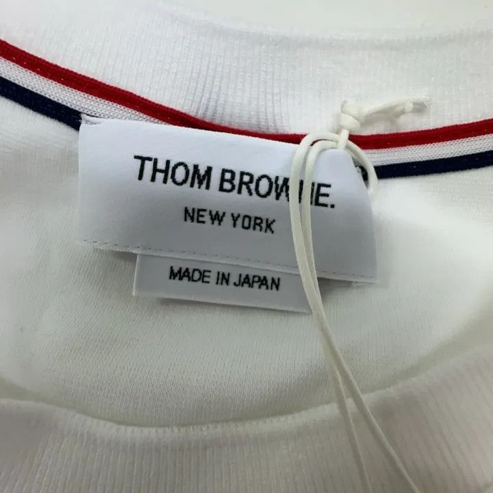 Thom Browne Thom Browne White Short Sleeve Tee 0079 Size US S / EU 44-46 / 1 - 5 Thumbnail