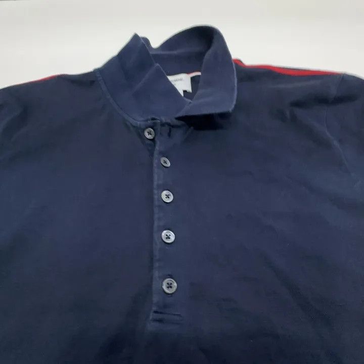 Thom Browne Thom Browne Navy Cotton Polo Shirt 0079 Size US M / EU 48-50 / 2 - 8 Thumbnail