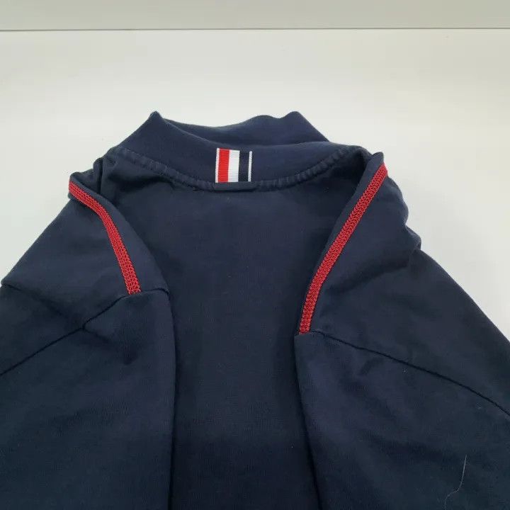 Thom Browne Thom Browne Navy Cotton Polo Shirt 0079 Size US M / EU 48-50 / 2 - 12 Thumbnail