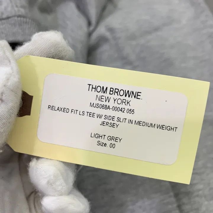 Thom Browne Thom Browne Gray Long Sleeve T-Shirt 0079 Size US XXS / EU 40 - 3 Thumbnail
