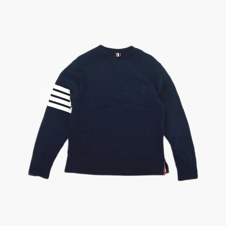 Thom Browne Thom Browne Classic Navy Crewneck Sweatshirt 0079 Size US L / EU 52-54 / 3 - 3 Thumbnail