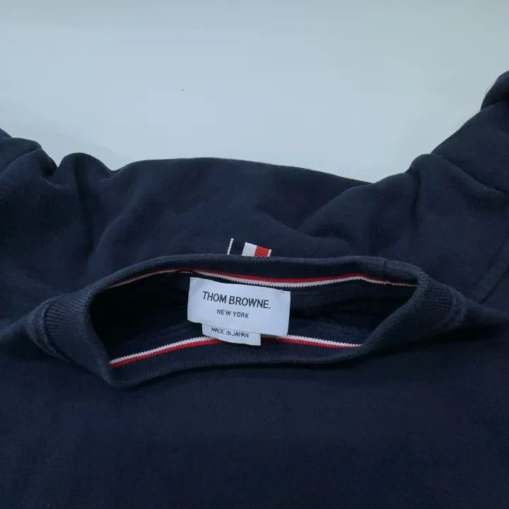 Thom Browne Thom Browne Classic Navy Blue Logo Sweatshirt 0079 Size US M / EU 48-50 / 2 - 7 Thumbnail