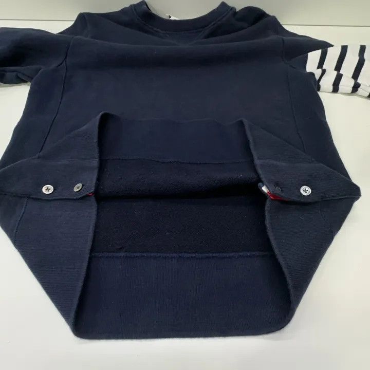 Thom Browne Thom Browne Classic Navy Blue Logo Sweatshirt 0079 Size US M / EU 48-50 / 2 - 13 Thumbnail