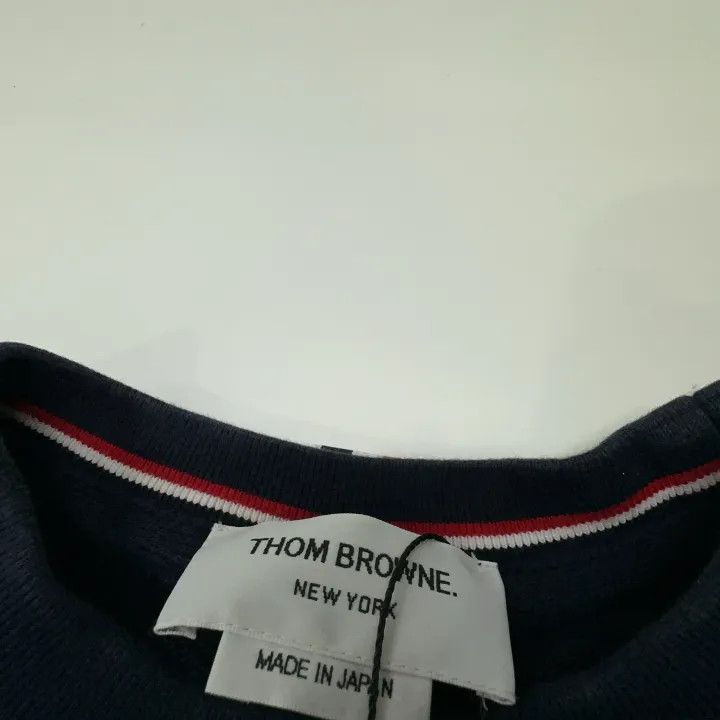 Thom Browne Thom Browne Classic Navy Blue Logo Sweatshirt 0079 Size US M / EU 48-50 / 2 - 6 Thumbnail