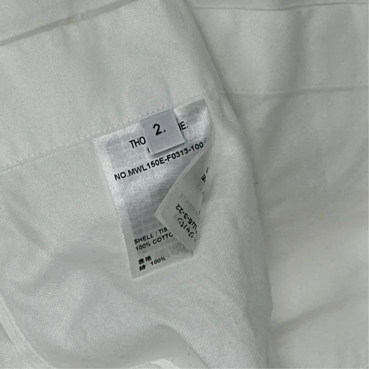 Thom Browne Thom Browne Classic Long Sleeve Shirt with Stripe 0079 Size US S / EU 44-46 / 1 - 3 Thumbnail