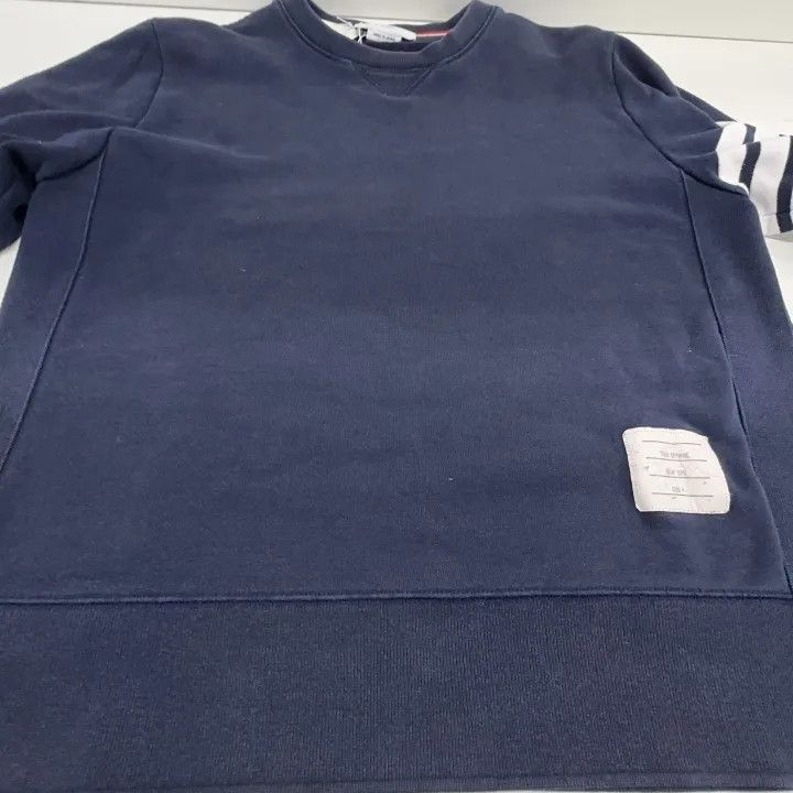 Thom Browne Thom Browne Classic Logo Navy Sweatshirt 0079 Size US M / EU 48-50 / 2 - 10 Thumbnail