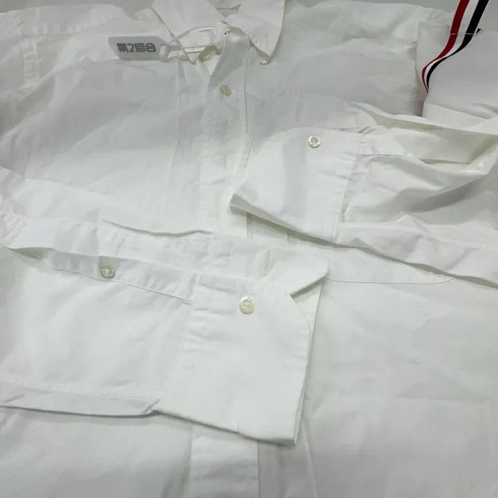 Thom Browne Thom Browne Casual Solid Color Long Sleeve Shirt 0079 Size US M / EU 48-50 / 2 - 9 Thumbnail
