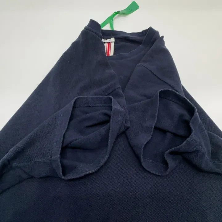 Thom Browne Thom Browne Navy Striped Cotton Short Sleeve T-shirt 0079 Size US L / EU 52-54 / 3 - 11 Thumbnail