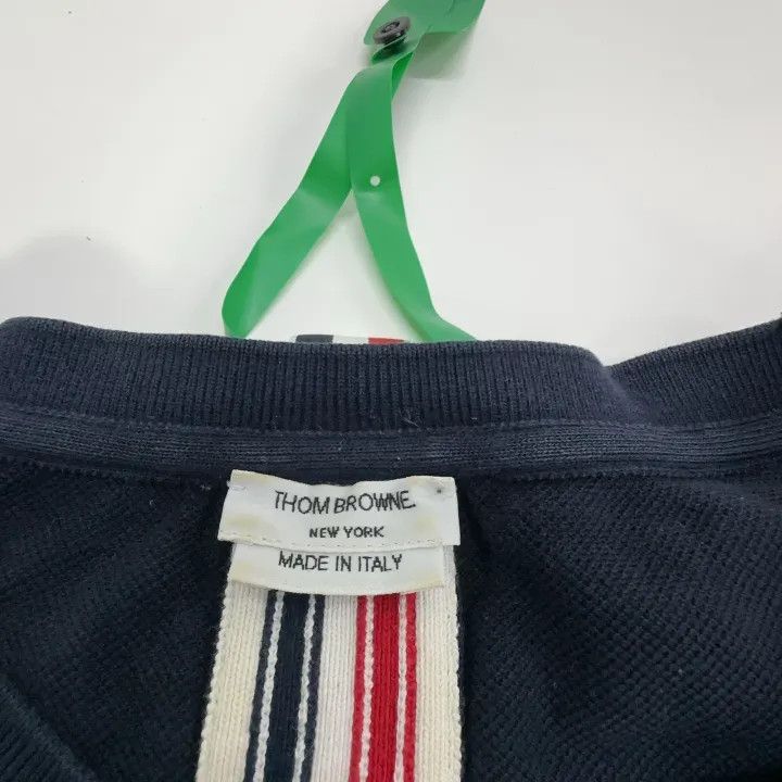 Thom Browne Thom Browne Navy Striped Cotton Short Sleeve T-shirt 0079 Size US L / EU 52-54 / 3 - 4 Thumbnail