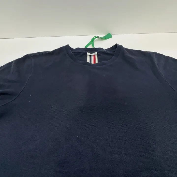 Thom Browne Thom Browne Navy Striped Cotton Short Sleeve T-shirt 0079 Size US L / EU 52-54 / 3 - 12 Thumbnail