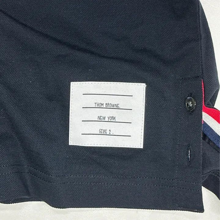 Thom Browne Thom Browne Navy Short Sleeve Polo Shirt 0079 Size US S / EU 44-46 / 1 - 4 Thumbnail