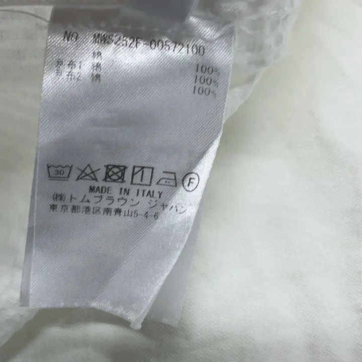 Thom Browne Thom Browne Short Sleeve Shirt with Striped Cuffs 0079 Size US S / EU 44-46 / 1 - 6 Thumbnail