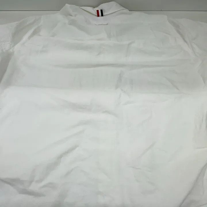 Thom Browne Thom Browne Short Sleeve Shirt with Striped Cuffs 0079 Size US S / EU 44-46 / 1 - 11 Thumbnail