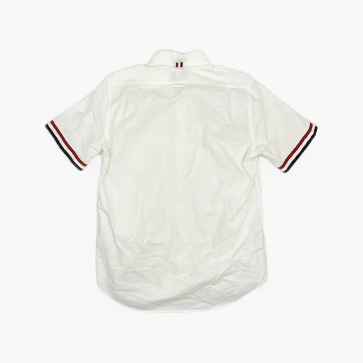 Thom Browne Thom Browne Short Sleeve Shirt with Striped Cuffs 0079 Size US S / EU 44-46 / 1 - 3 Thumbnail