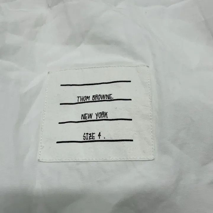 Thom Browne Thom Browne Short Sleeve Shirt with Striped Cuffs 0079 Size US S / EU 44-46 / 1 - 4 Thumbnail