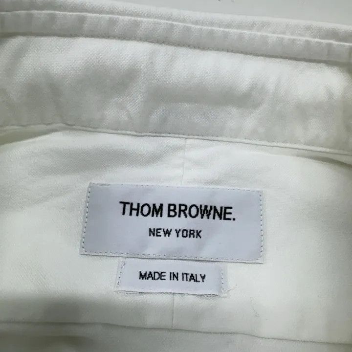 Thom Browne Thom Browne White Sleeveless Oxford Shirt 0079 Size US S / EU 44-46 / 1 - 5 Thumbnail