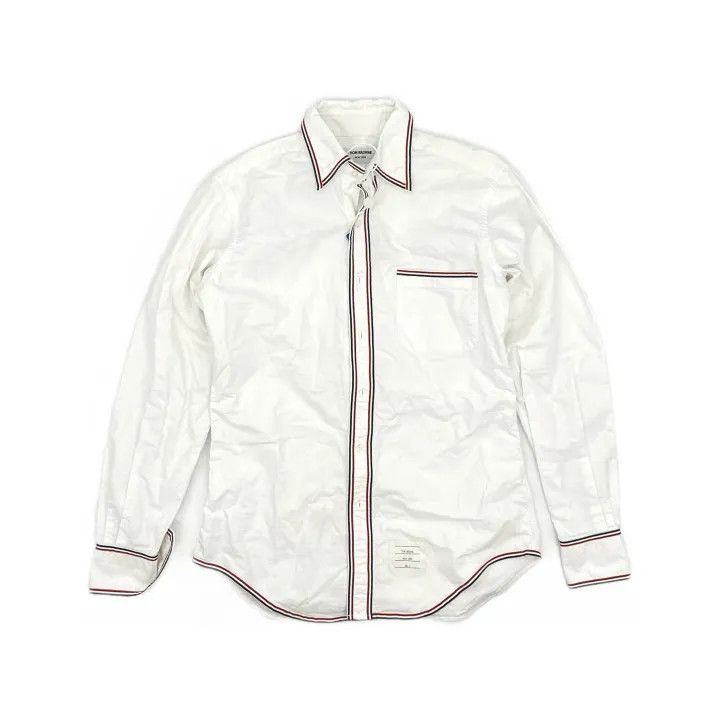 Thom Browne Thom Browne Striped Oxford Long Sleeve Shirt 0079 Size US S / EU 44-46 / 1 - 2 Thumbnail