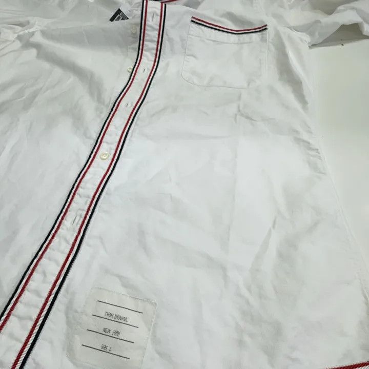 Thom Browne Thom Browne Striped Oxford Long Sleeve Shirt 0079 Size US S / EU 44-46 / 1 - 9 Thumbnail