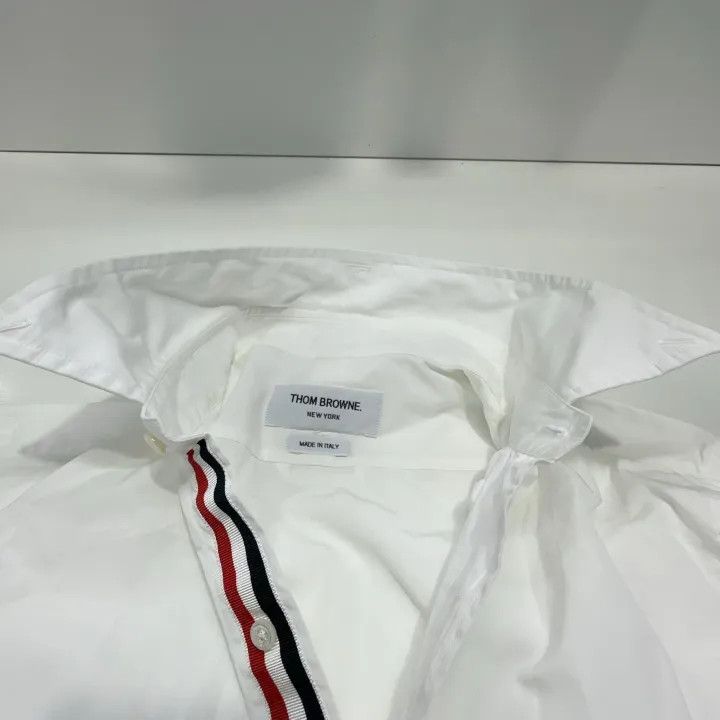Thom Browne Thom Browne White Button-Up Long Sleeve Shirt 0079 Size US S / EU 44-46 / 1 - 8 Thumbnail