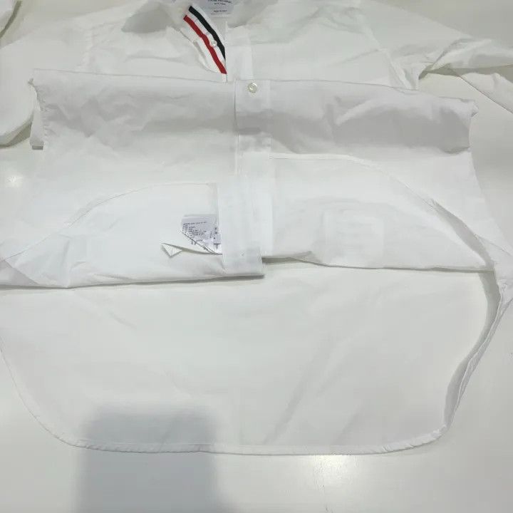 Thom Browne Thom Browne White Button-Up Long Sleeve Shirt 0079 Size US S / EU 44-46 / 1 - 10 Thumbnail