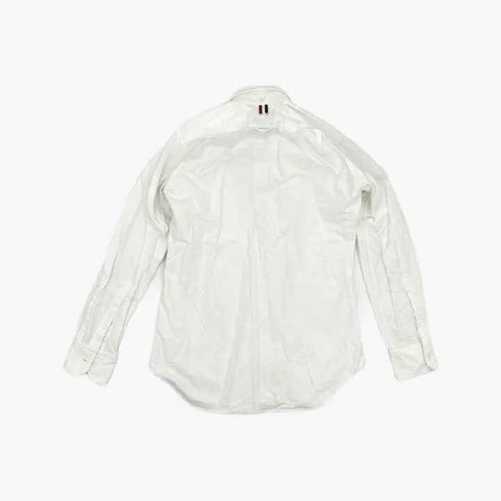Thom Browne Thom Browne White Satin Oxford Long Sleeve Shirt 0079 Size US M / EU 48-50 / 2 - 3 Thumbnail