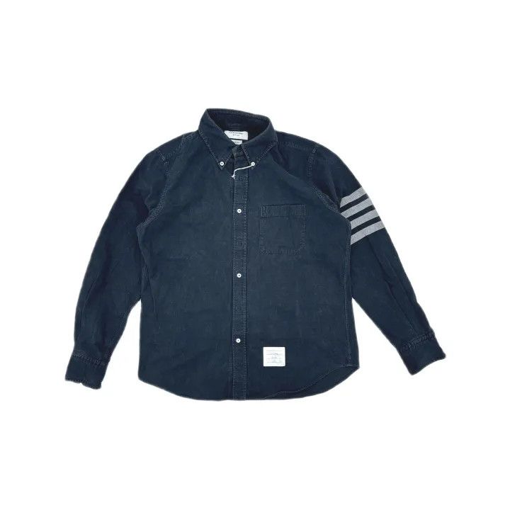 Thom Browne Thom Browne Classic Long Sleeve Shirt for Men 0079 Size US M / EU 48-50 / 2 - 2 Thumbnail