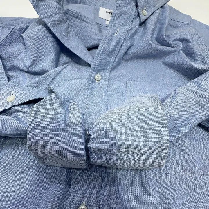Thom Browne Thom Browne Light Blue Long Sleeve Button-Up Shirt 0079 Size US S / EU 44-46 / 1 - 6 Thumbnail