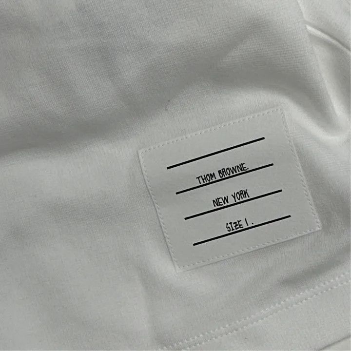 Thom Browne Short Sleeve White T-Shirt 0079